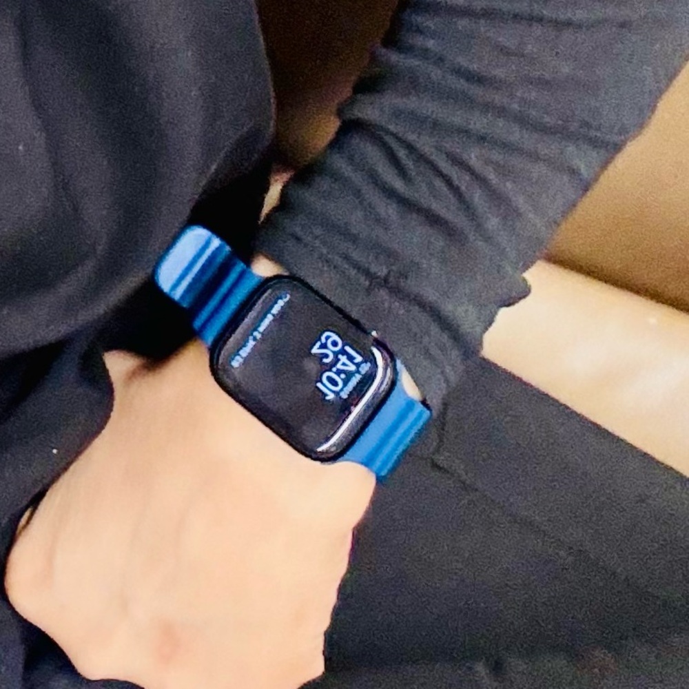 Apple Smartwatch with Blue Strap